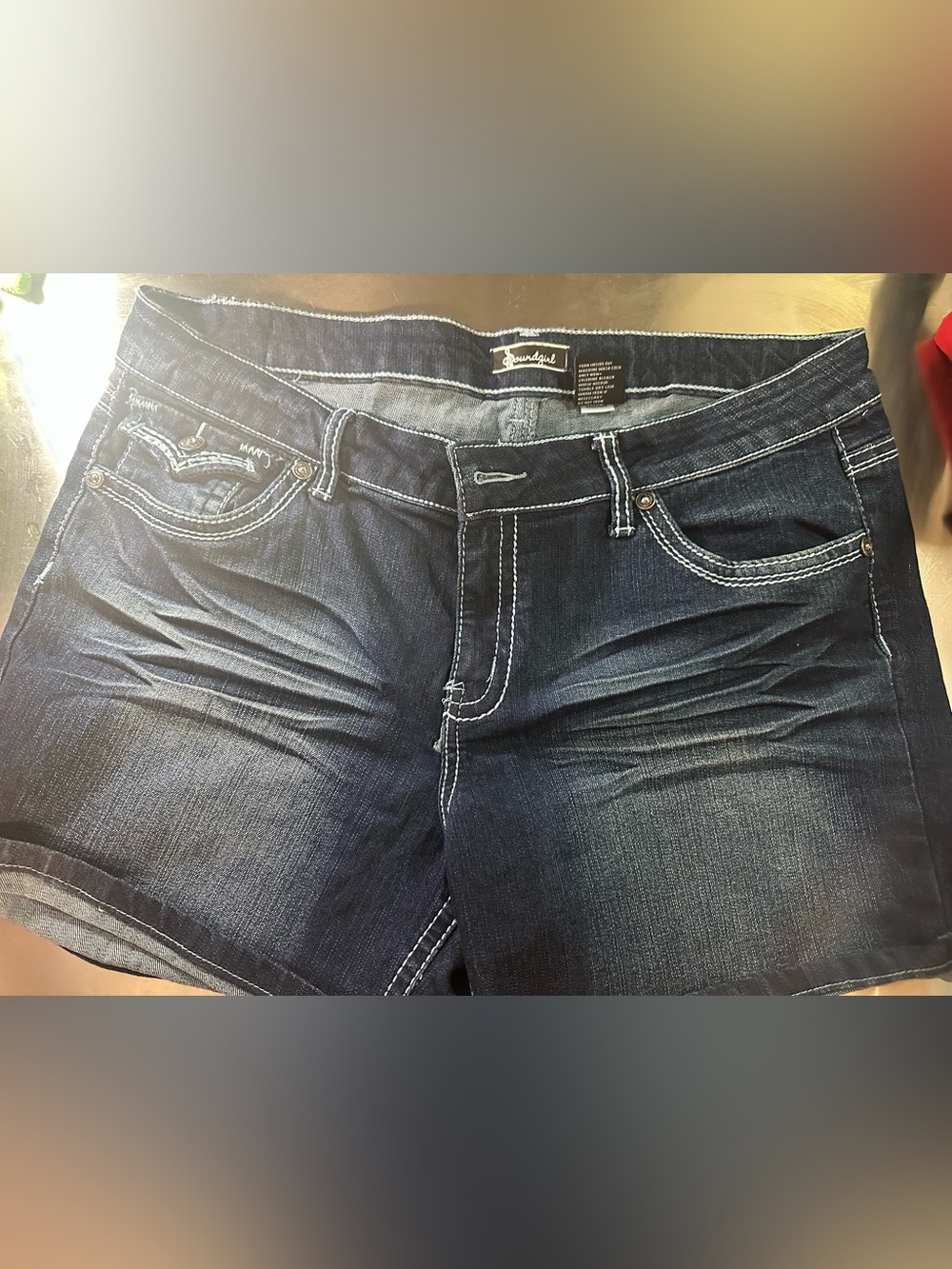 Soundgirl Indigo Skinny Jeans with Contrast Stitching
